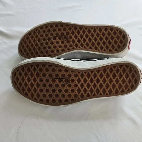 Vans Girl's Asher Butterfly Checker Multi Canvas Slip‎ On Skate Shoes - Size 3 - Picture 7 of 8